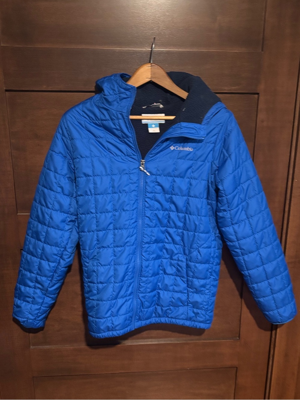 Columbia Kids' Blue Quilted Hooded Jacket size XL (18-20)